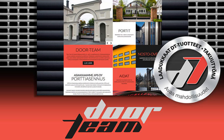 Mobiiliystävälliset sivut Door-Teamille doorteam-jips-www-nettisivut-projekti-teollisuustoimisto